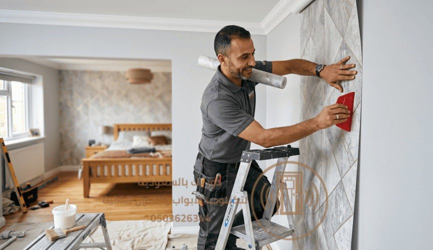معلم تركيب ورق جدران الدمام