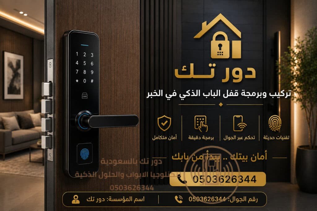 تركيب وبرمجة قفل الباب الذكي في الخبر