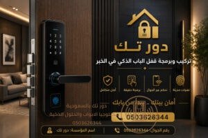 تركيب وبرمجة قفل الباب الذكي في الخبر – أمان عصري
